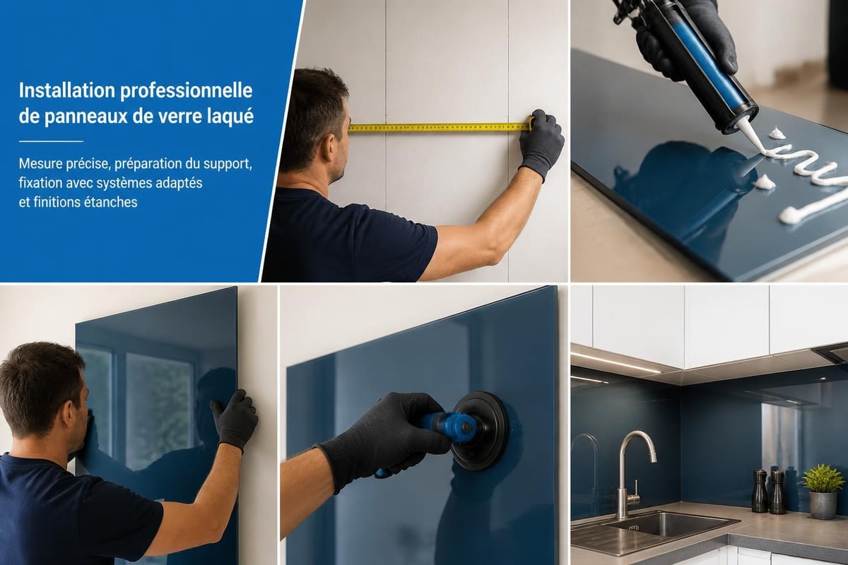 Installation verre laqué