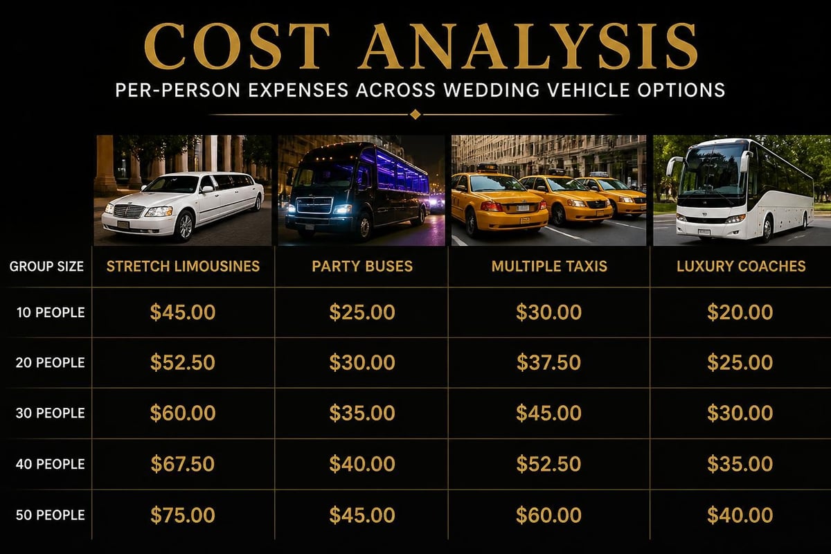 Wedding transportation cost comparison