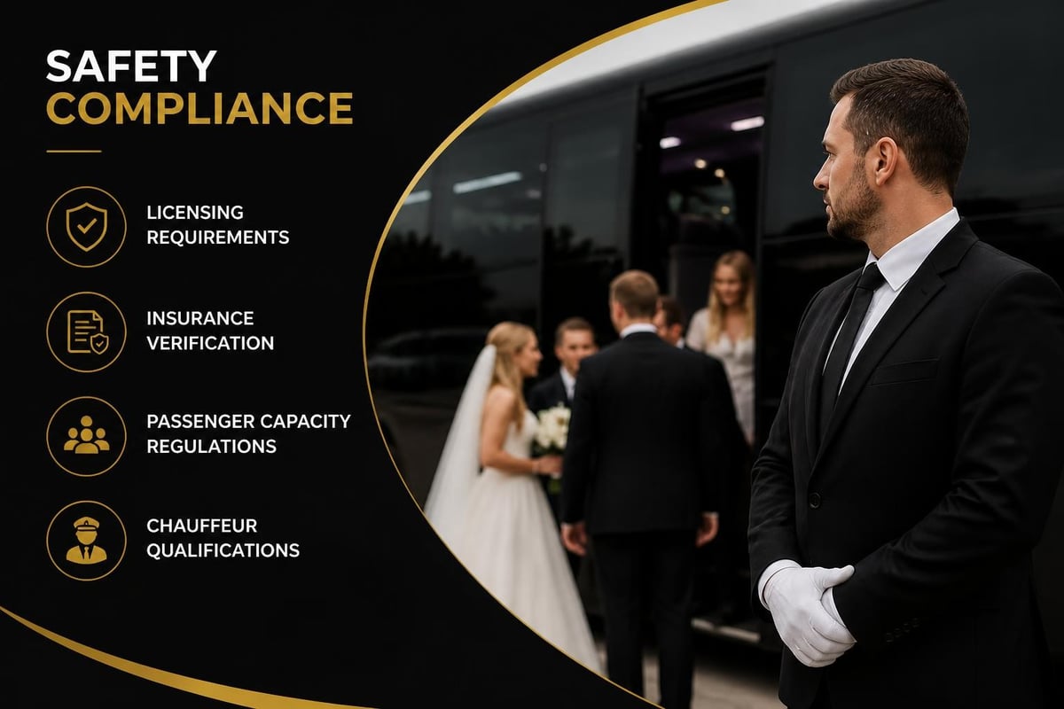 Wedding party bus safety features