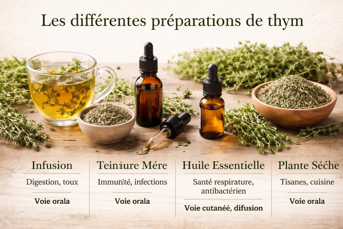 Modes d'utilisation du thym