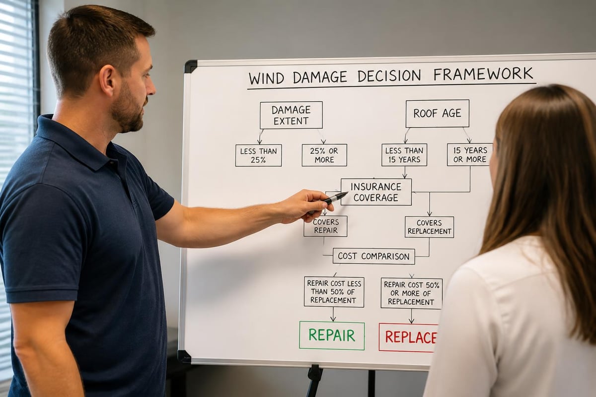 Storm damage repair decision