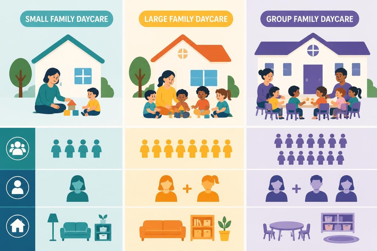 Family daycare licensing categories