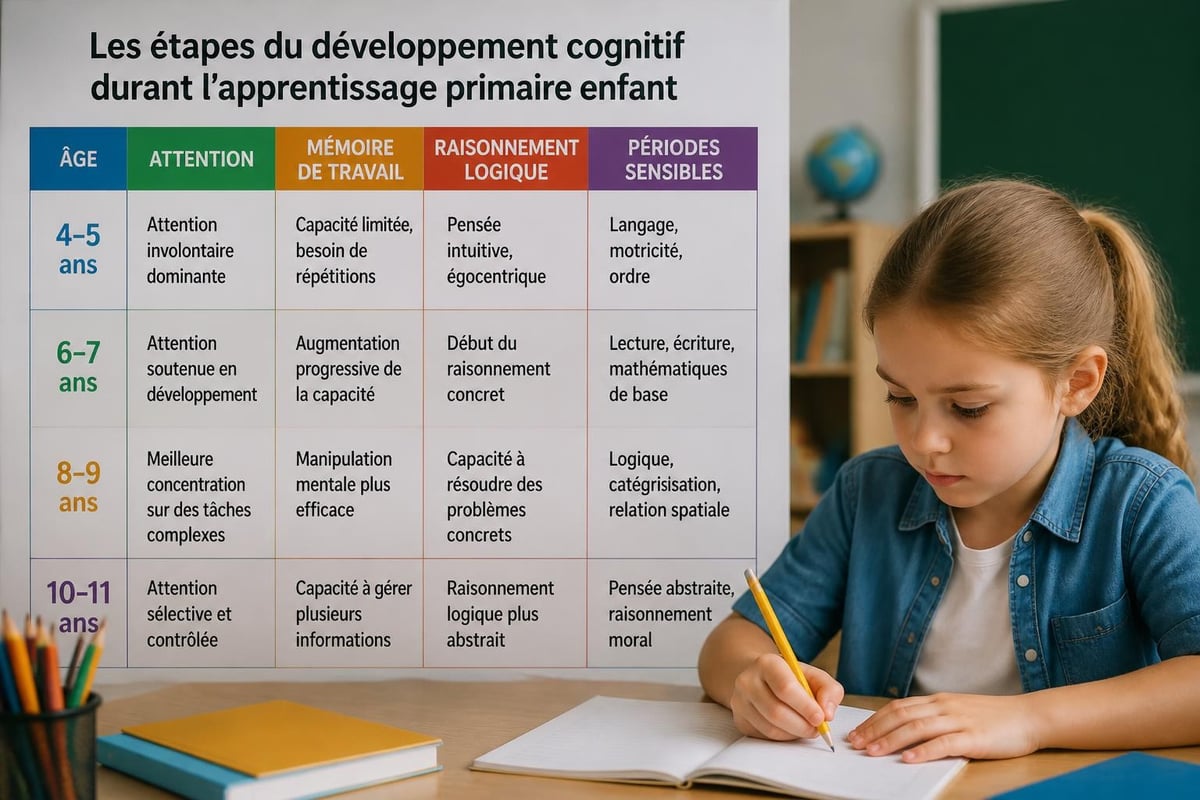 Développement cognitif enfant primaire
