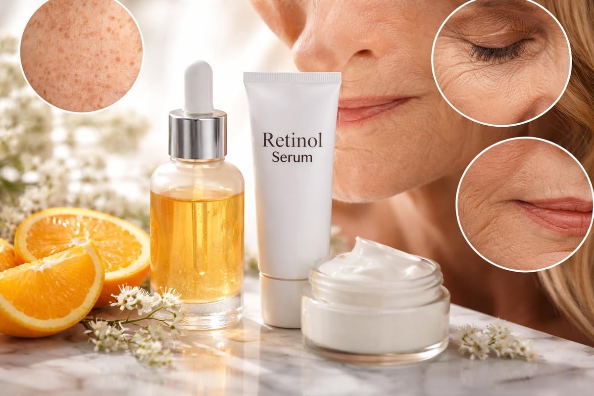Mature skin retinol routine