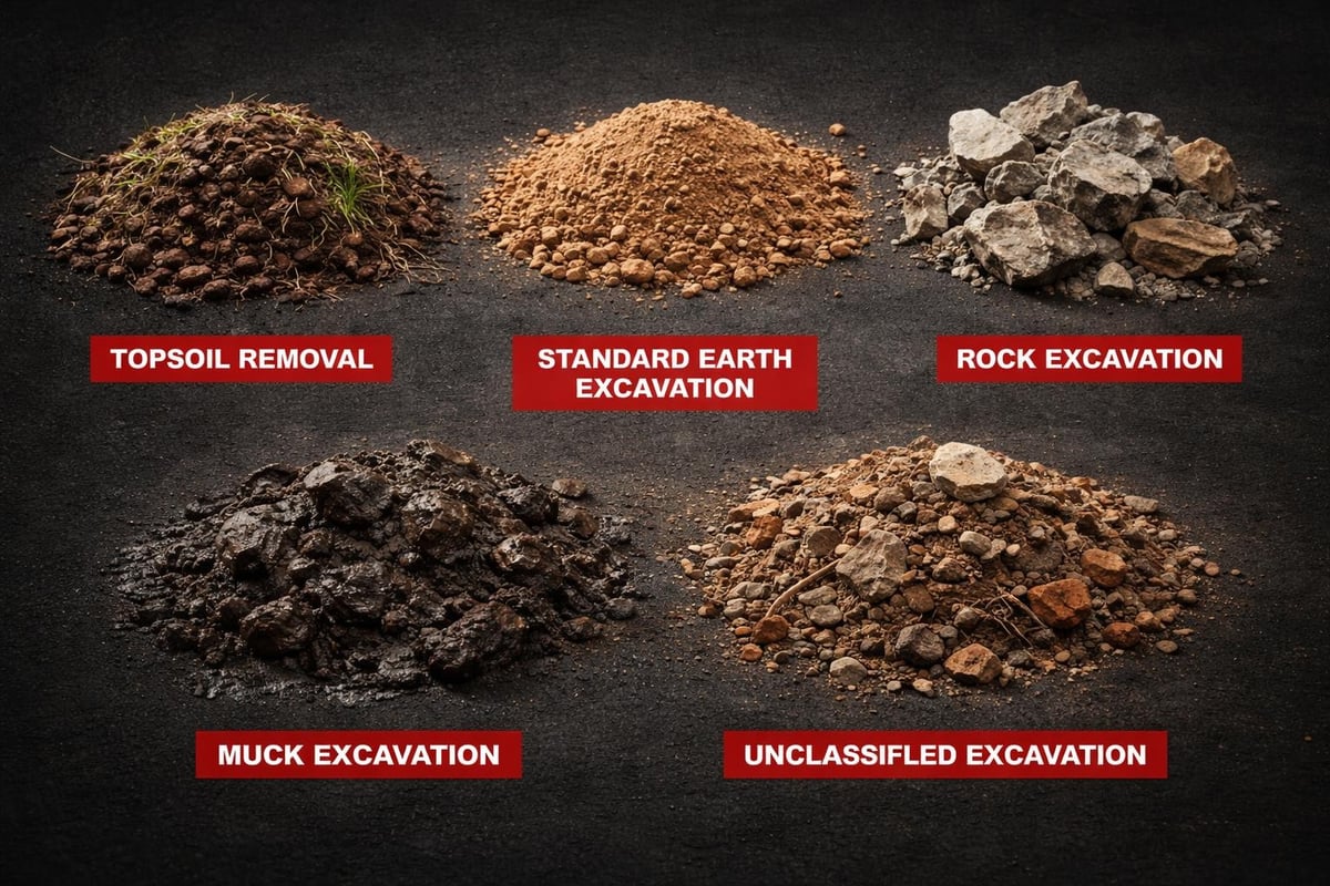 Types of earth excavation