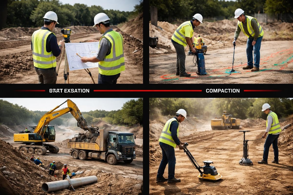 Earth excavation workflow