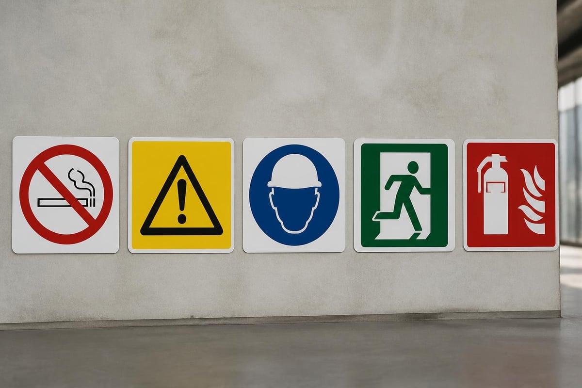 Safety sign categories
