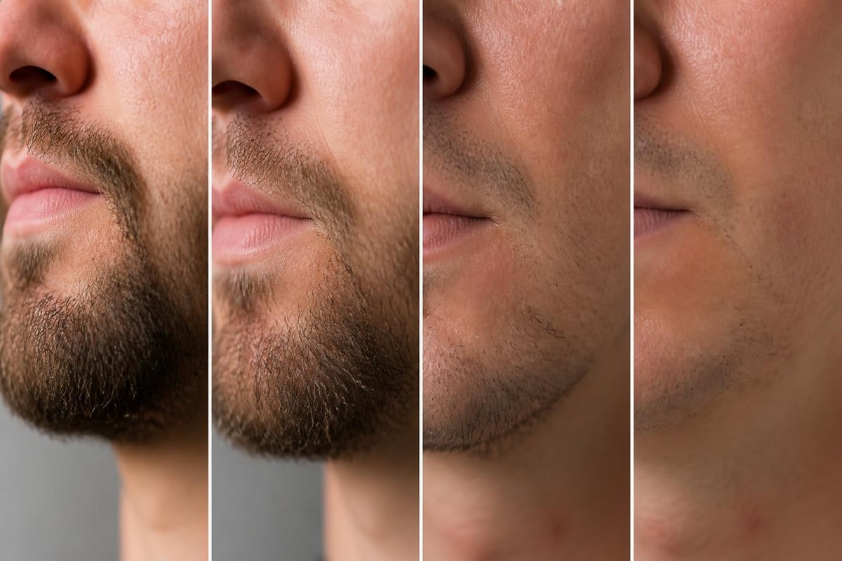 Beard damage progression timeline