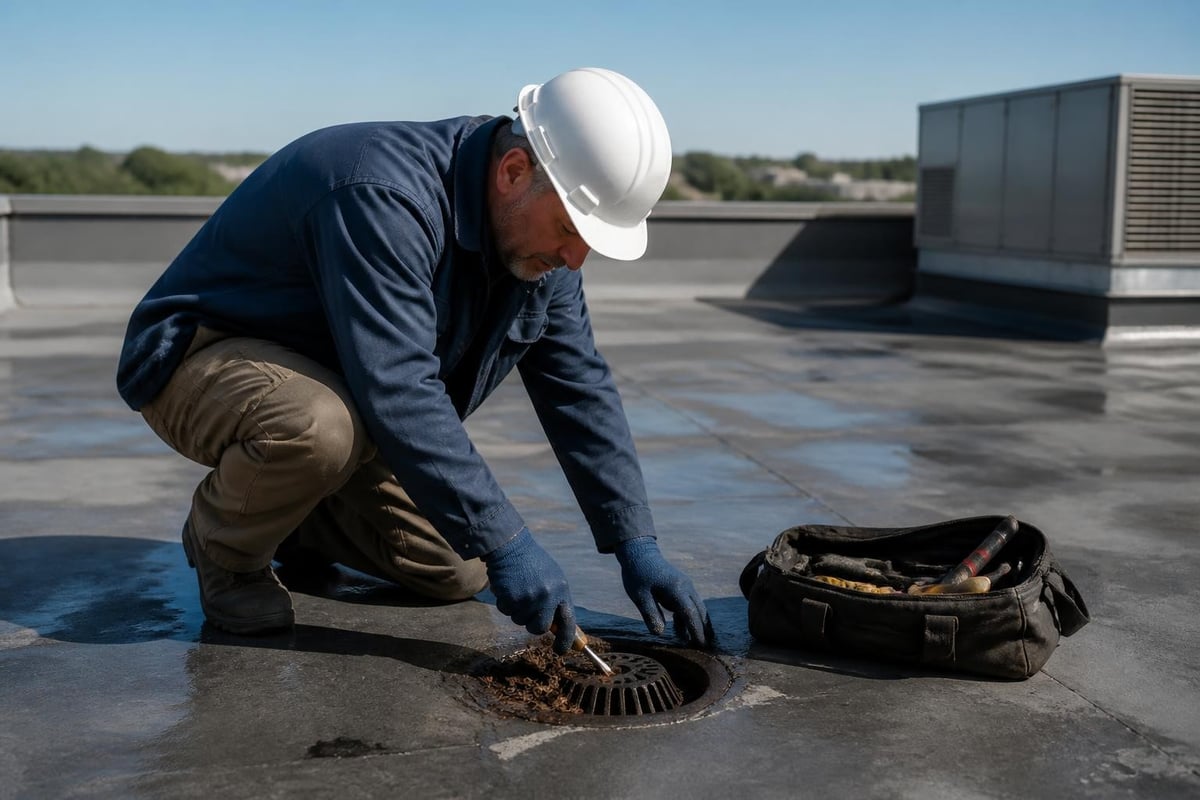 Flat roof maintenance program