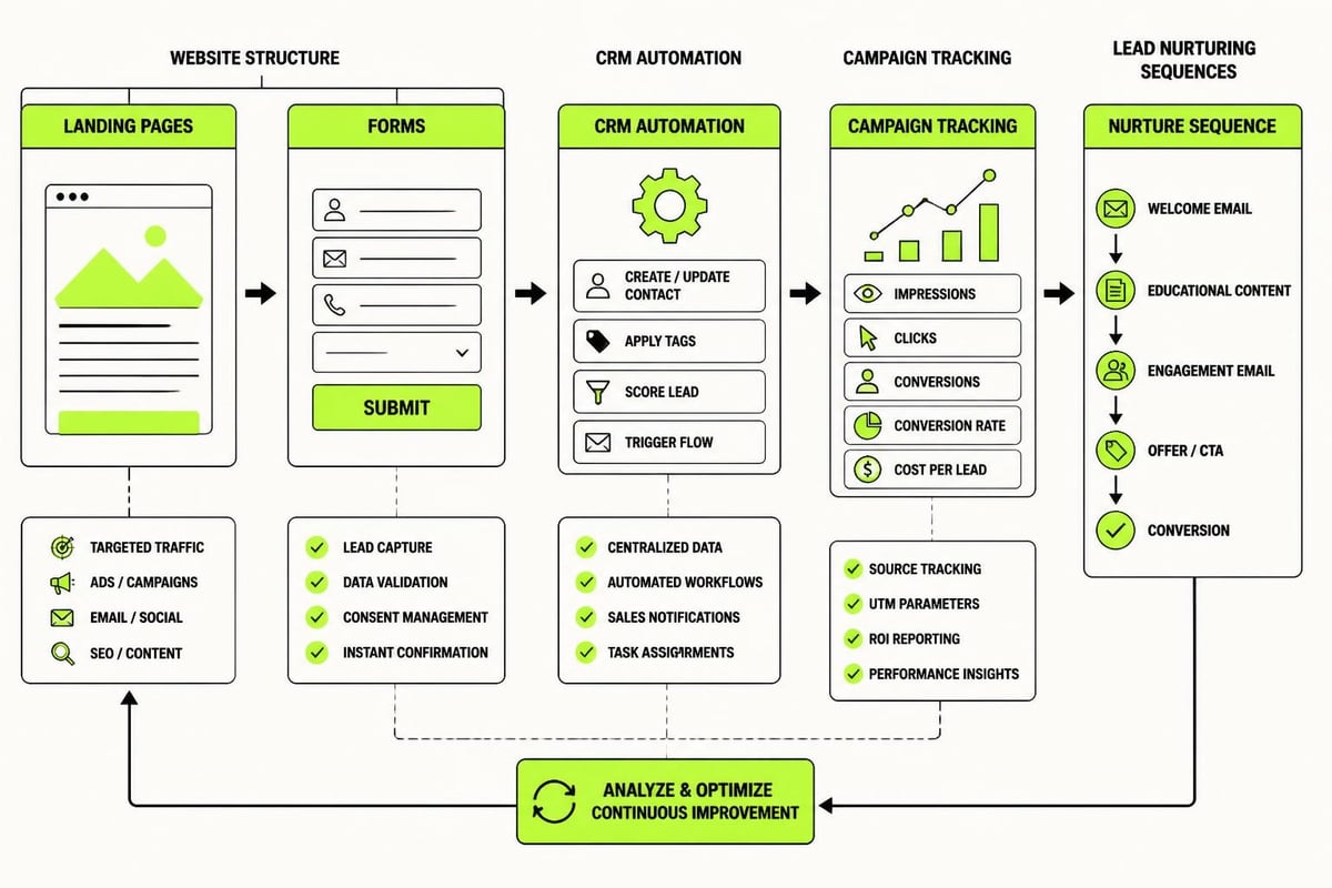Website design system integrated with marketing