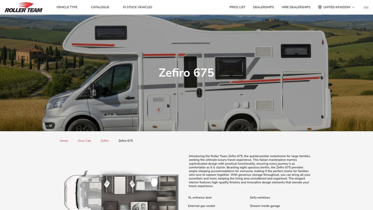9 Brilliant Six Berth Campervan Ideas for Epic Adventures 2026 - Roller Team Zefiro 675