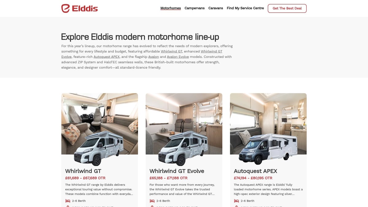 9 Brilliant Six Berth Campervan Ideas for Epic Adventures 2026 - Elddis Autoquest 196