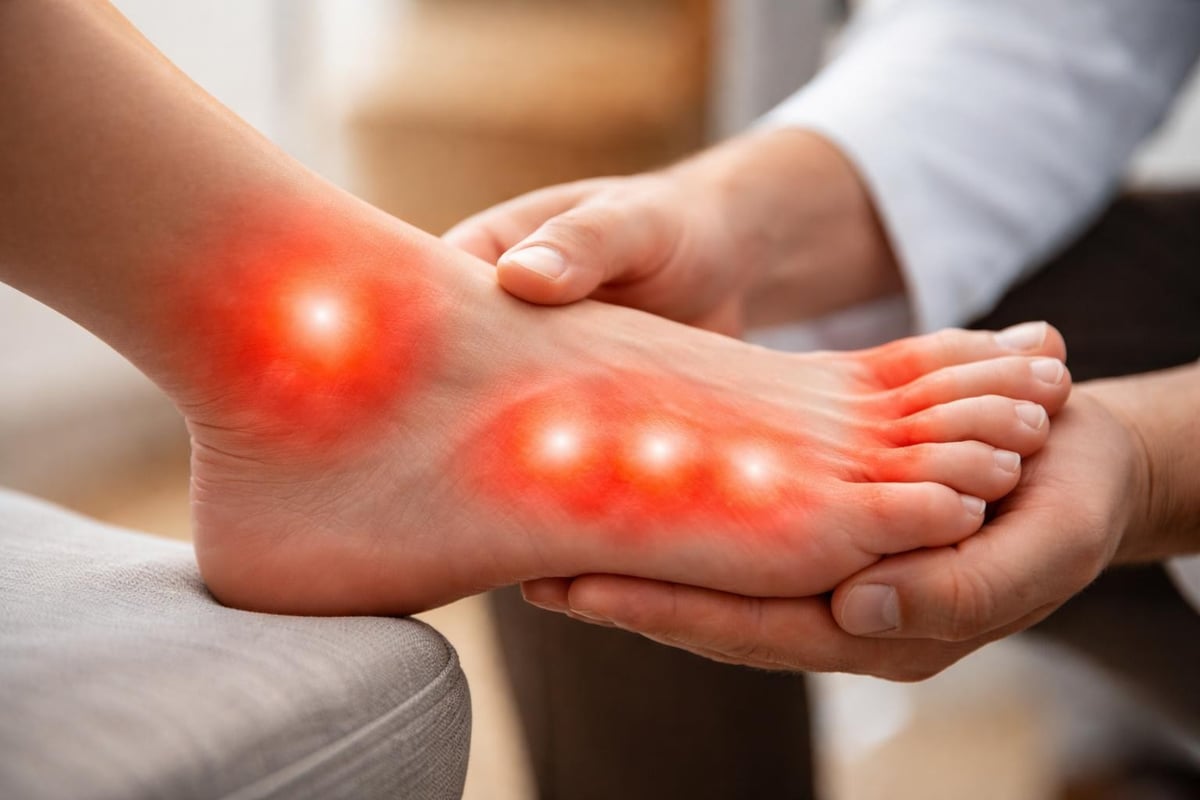 Foot joint anatomy in rheumatoid arthritis