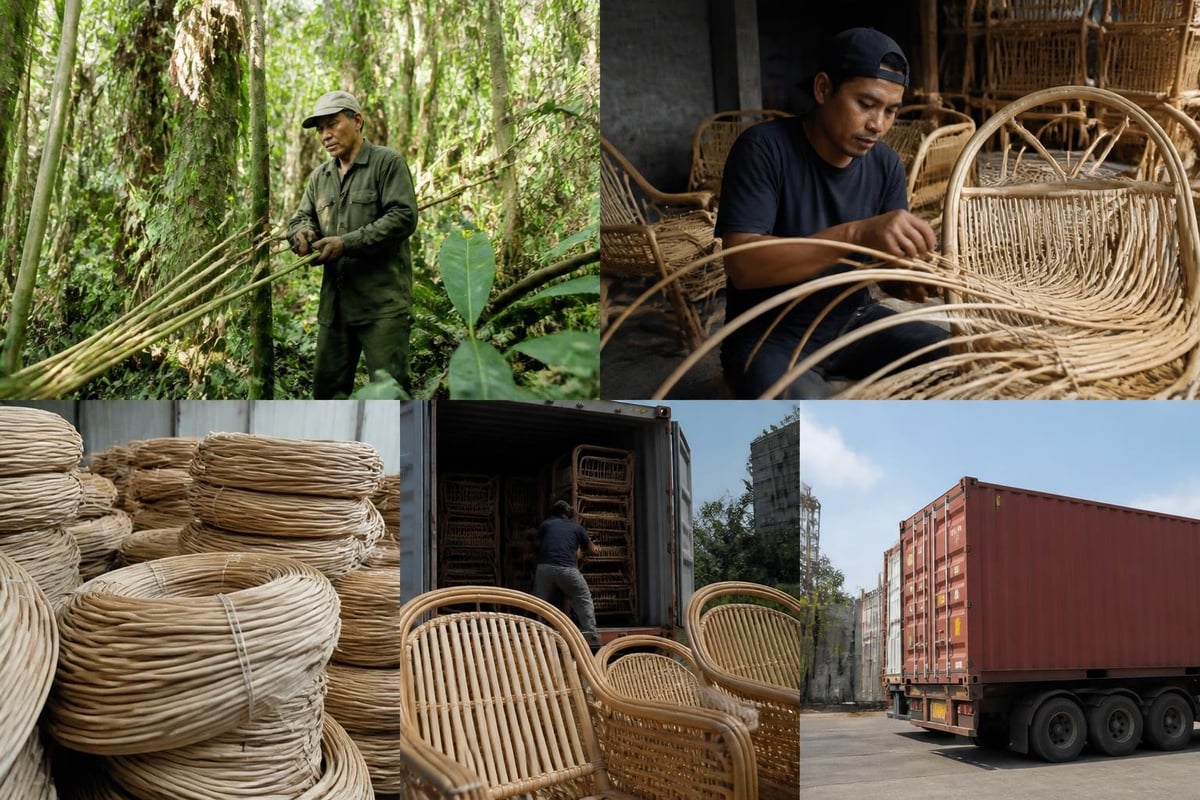 Indonesian rattan supply chain