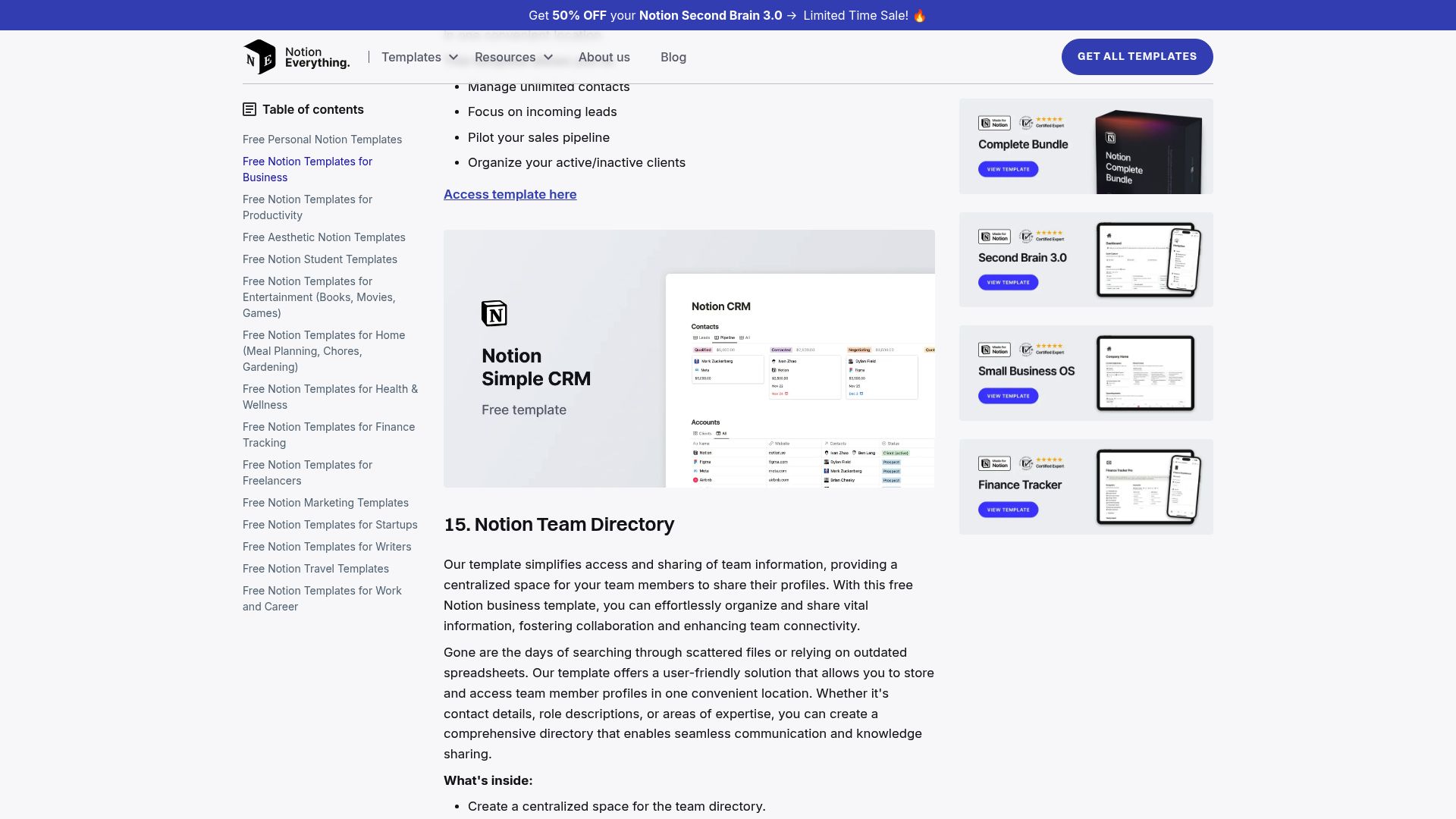12 Best Templates Notion Users Need in 2025 - Second Brain Notion Template (PARA Method)
