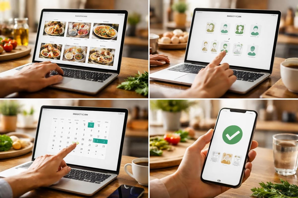 Kochkurs Buchungsprozess