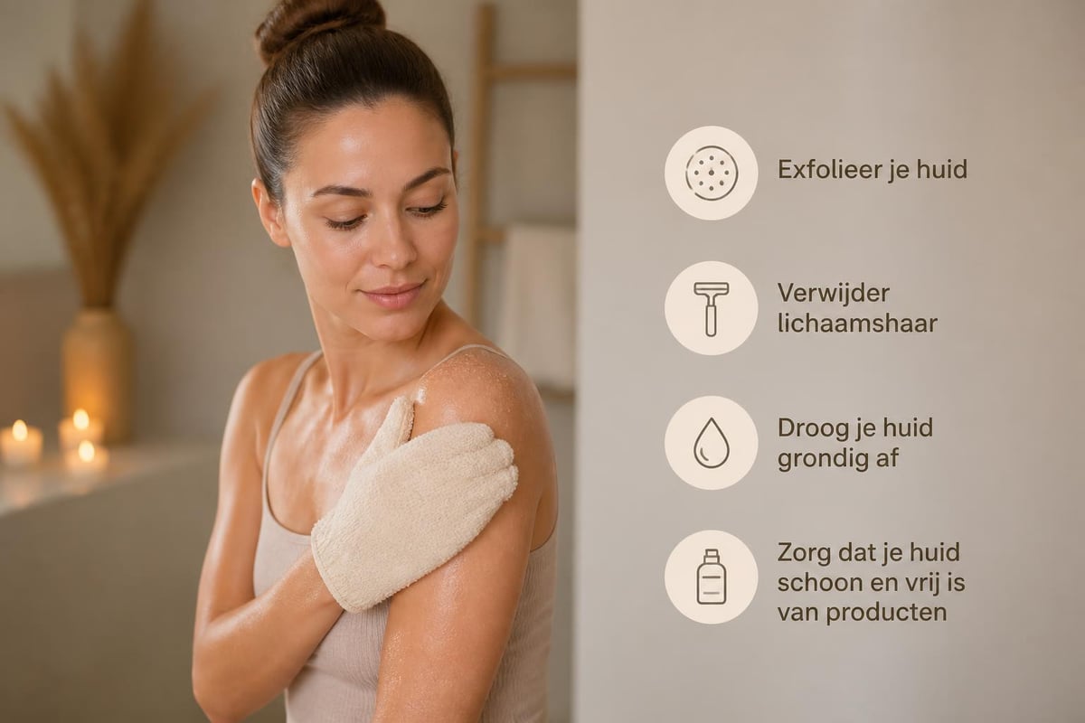 Skin preparation for self-tanner