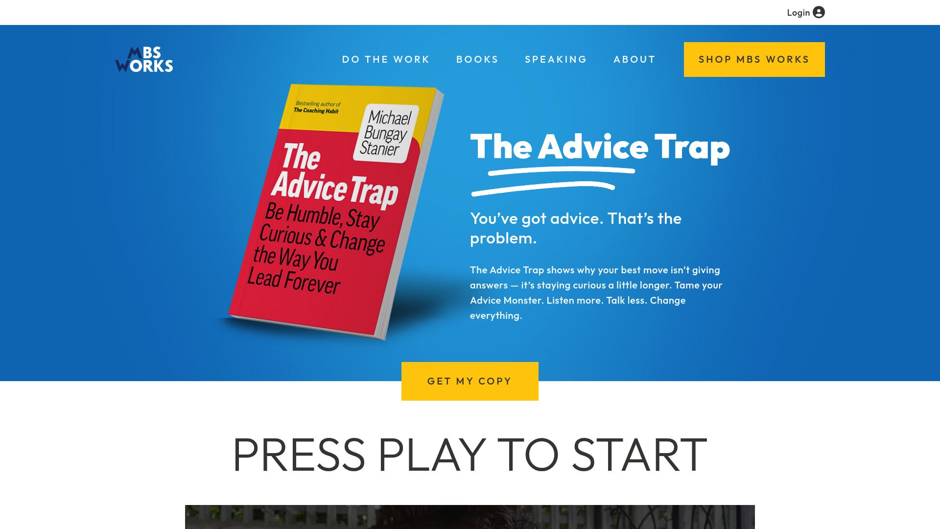 Top 10 Leadership Coaching Book Picks for 2025 - The Advice Trap by Michael Bungay Stanier
