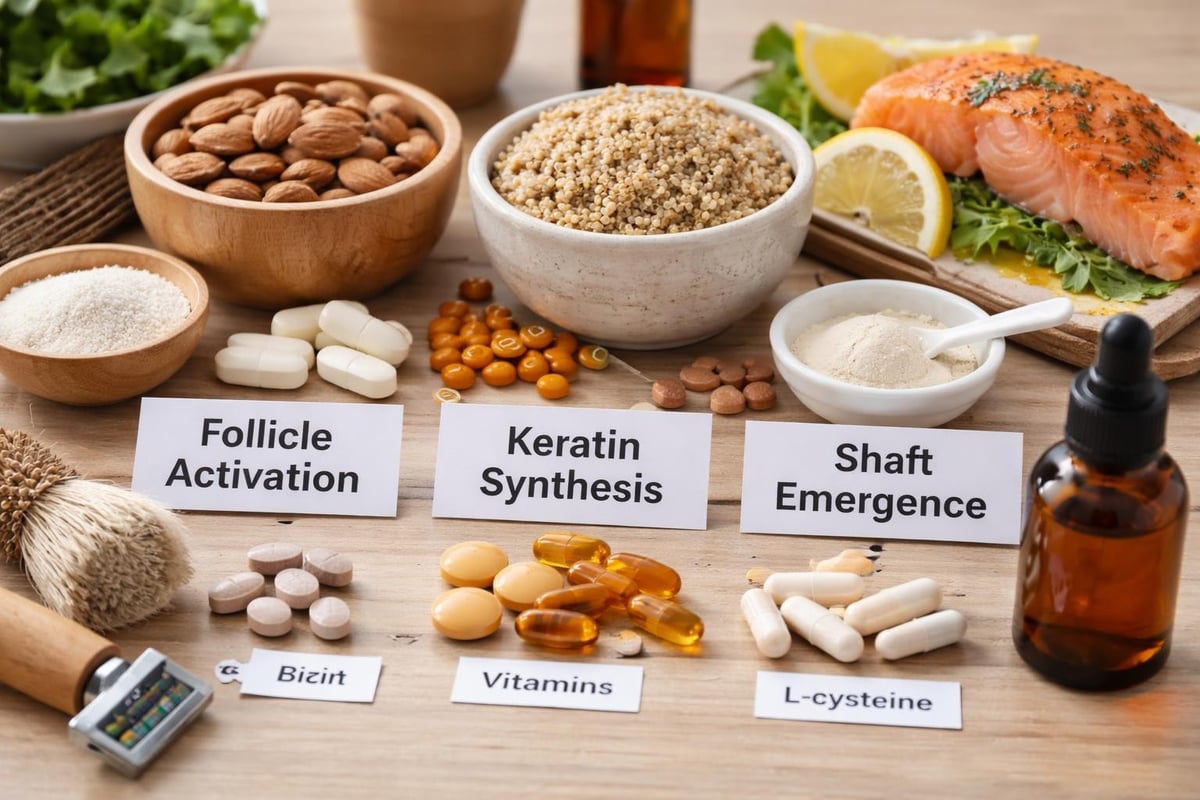 Nutritional pathway to beard growth