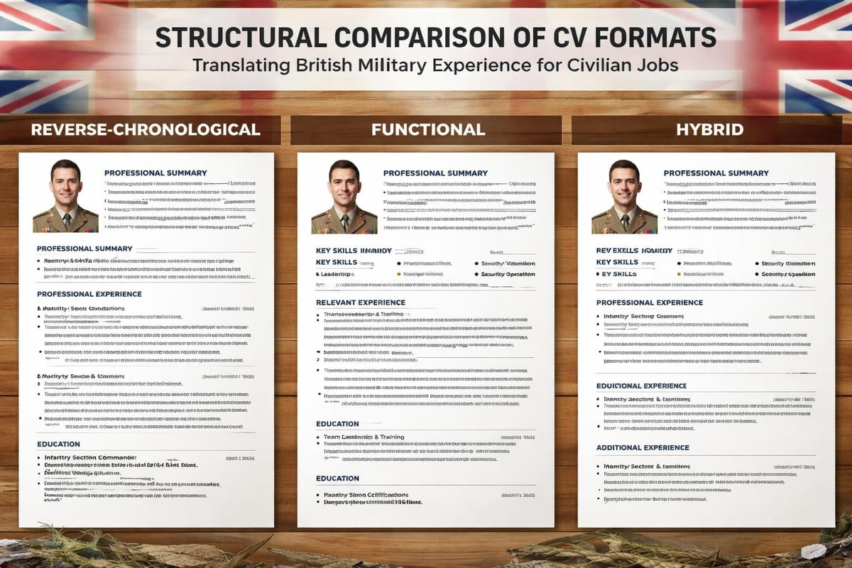 Resume Format for Military to Civilian Careers UK 2 CV format comparison