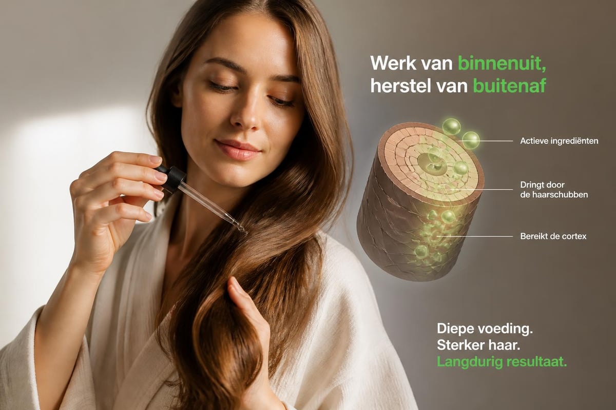 Hair serum molecular penetration