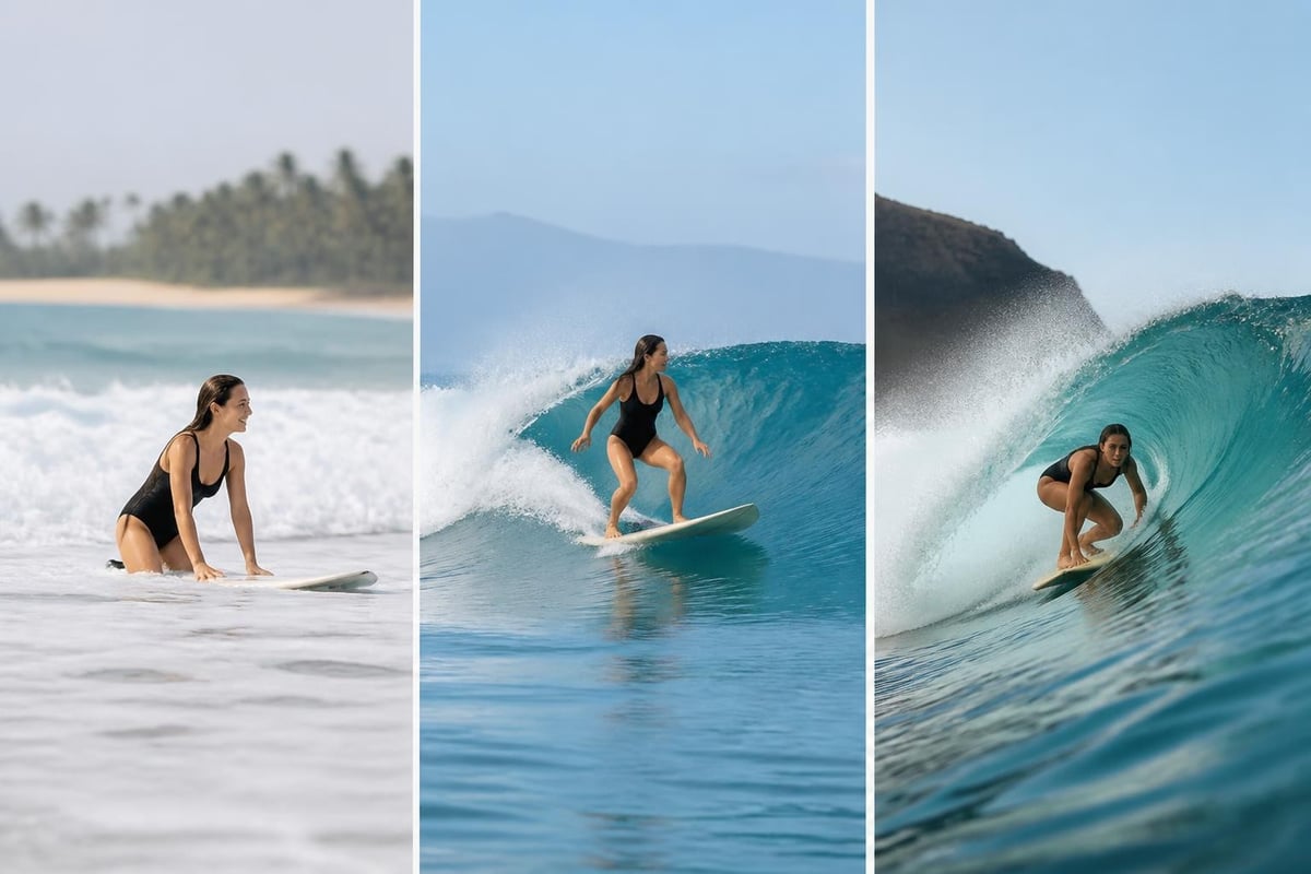 Surf levels and wave types