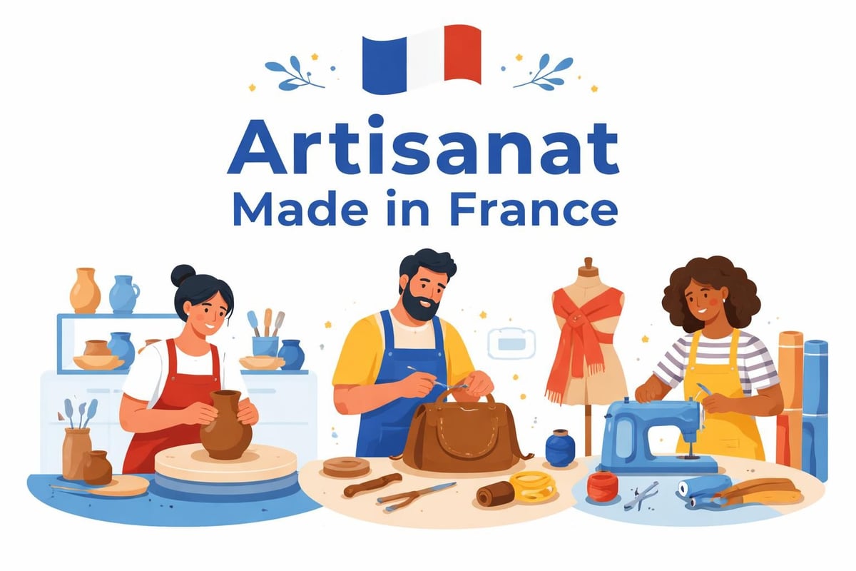 Artisans français travaillant dans leurs ateliers de quartier