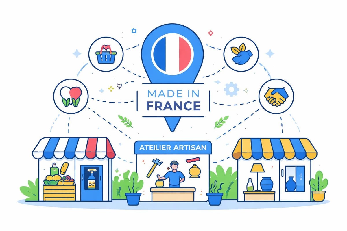 Commerces de quartier proposant produits français