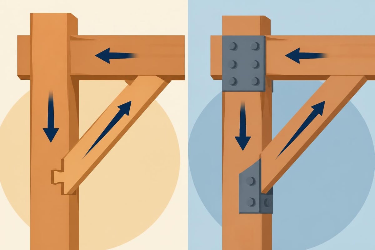 Timber frame brace connections