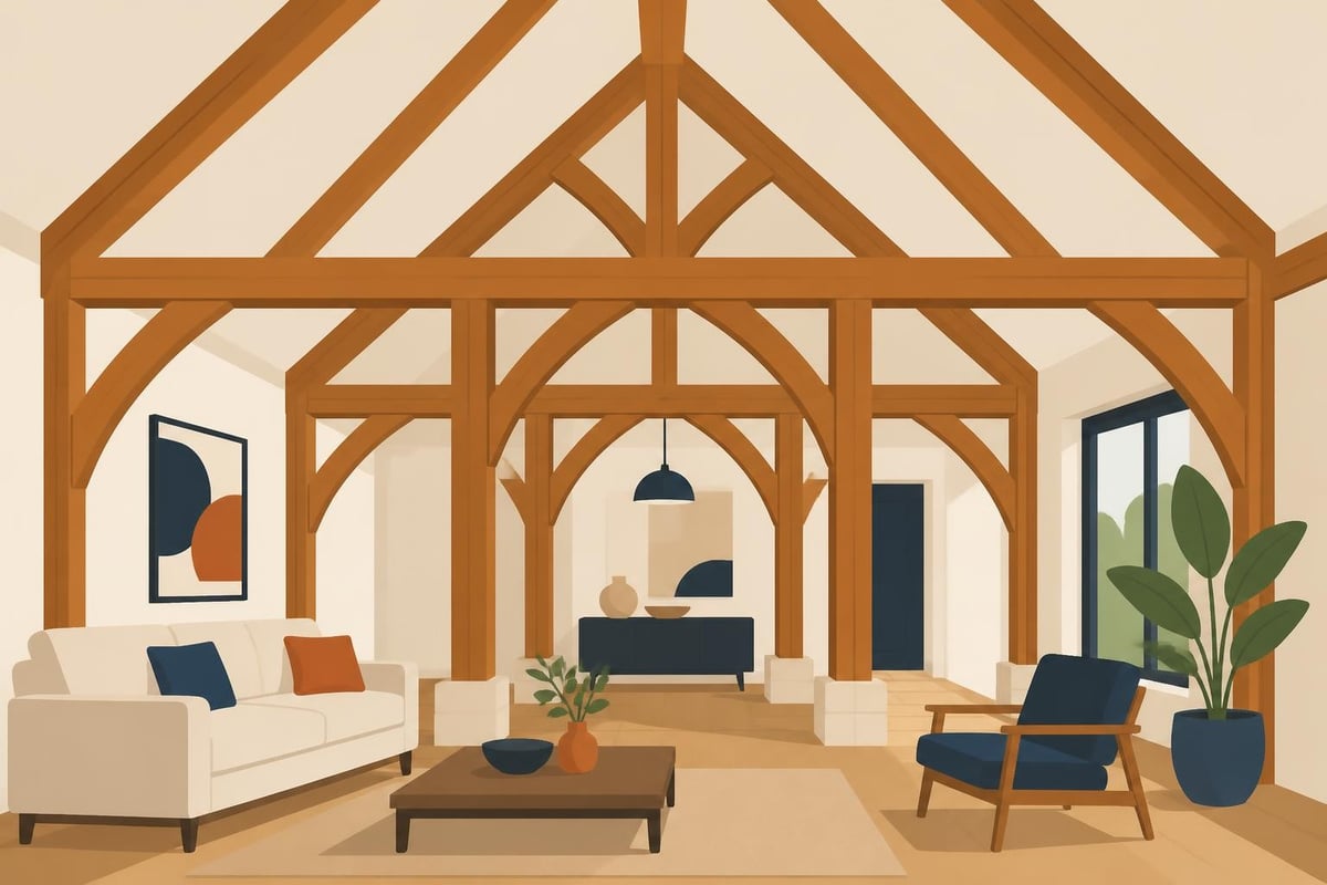 Timber frame brace aesthetics