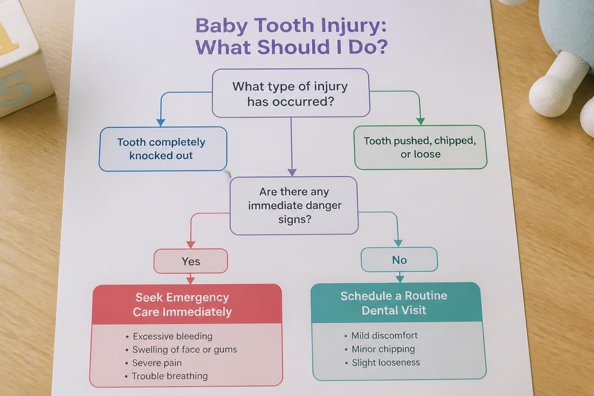 Baby tooth injury assessment