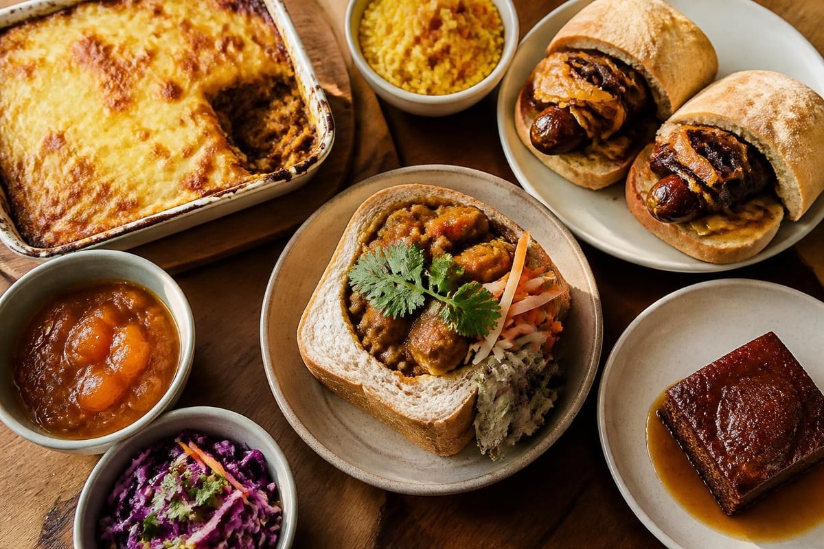 Traditional South African menu items