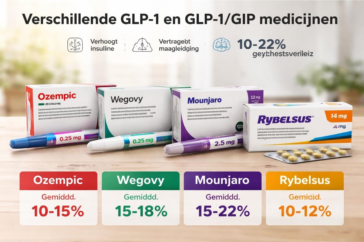 Vergelijking afvallen medicatie