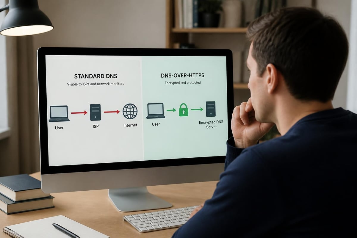 DNS encryption flow
