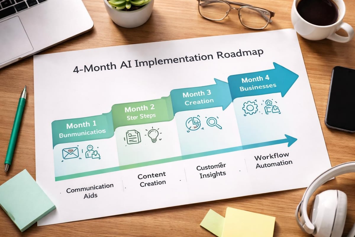 Small business AI adoption timeline
