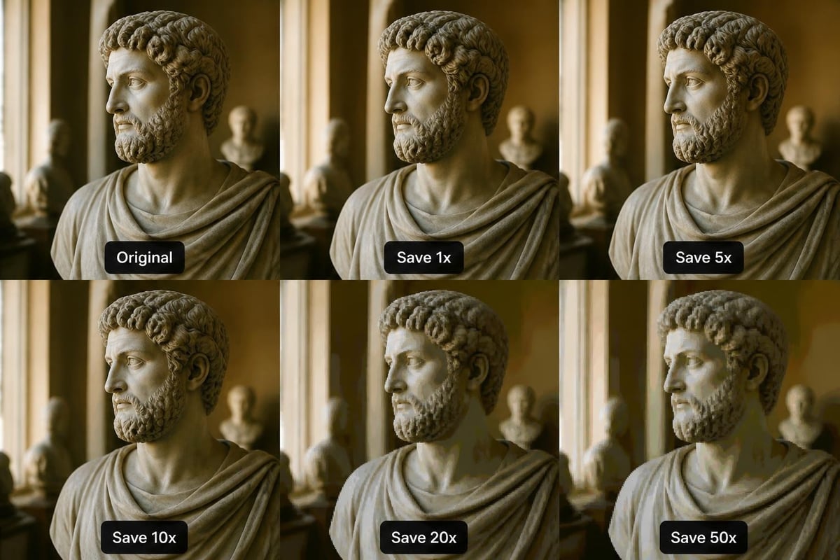 JPG compression levels