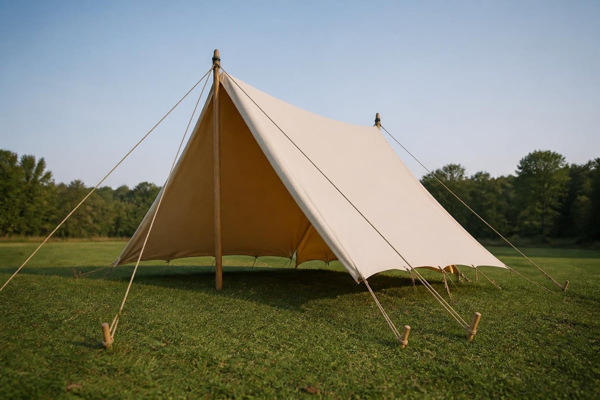 Poled tent structural components