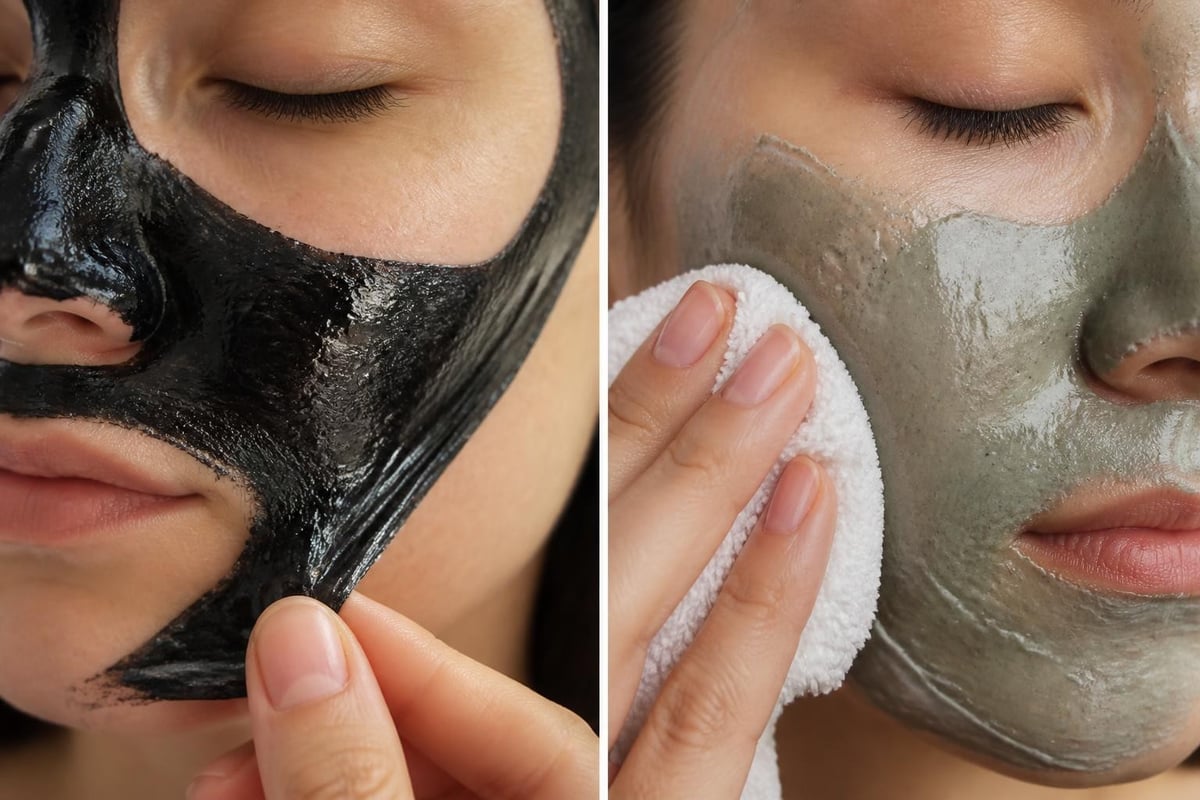Peel off mask removal process