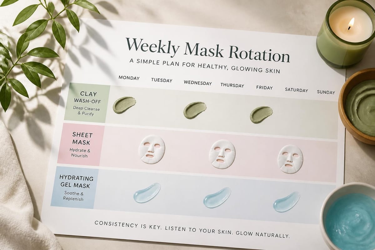 K-beauty masking routine