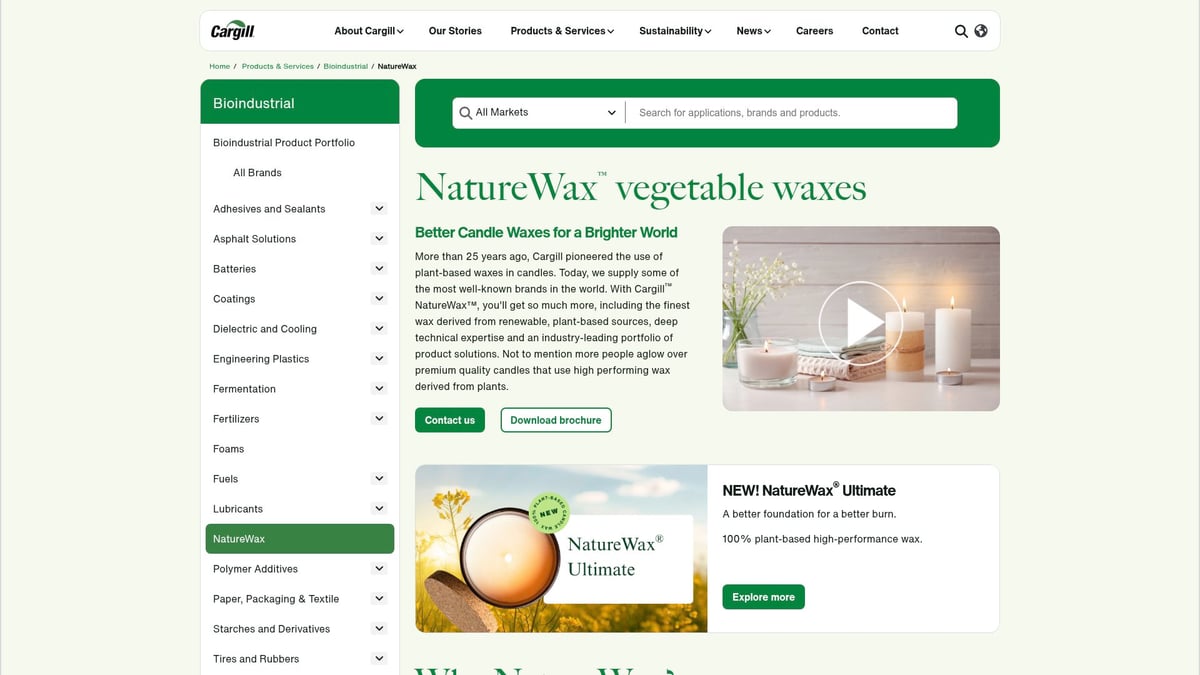 7 Essential Candle Raw Material Suppliers to Know in 2026 - Cargill NatureWax