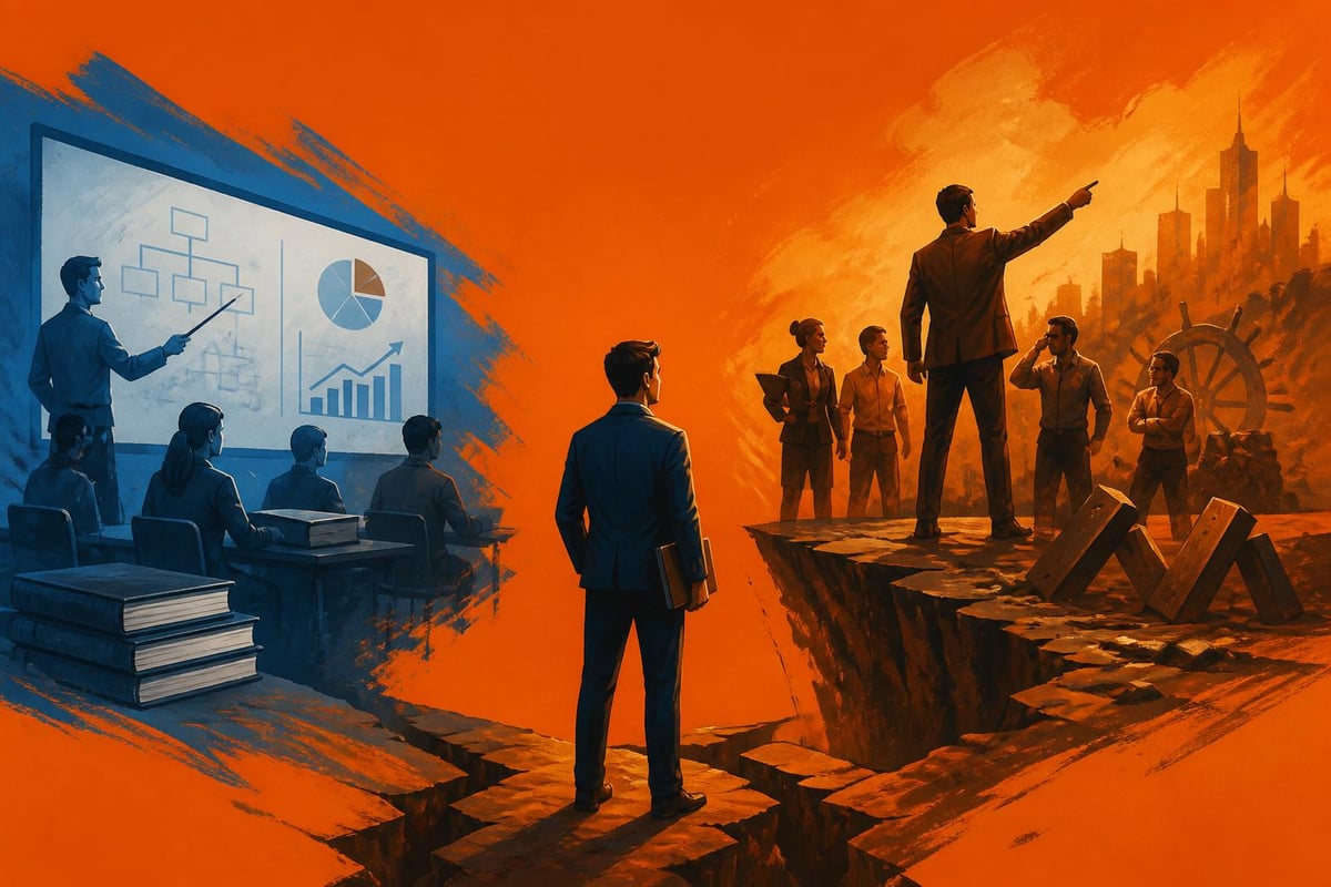 Skills gap in traditional management training