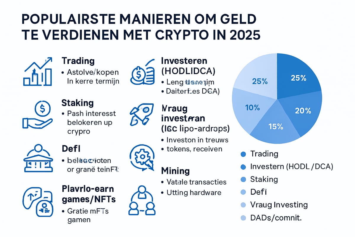 Populaire manieren om geld te verdienen met crypto in 2025