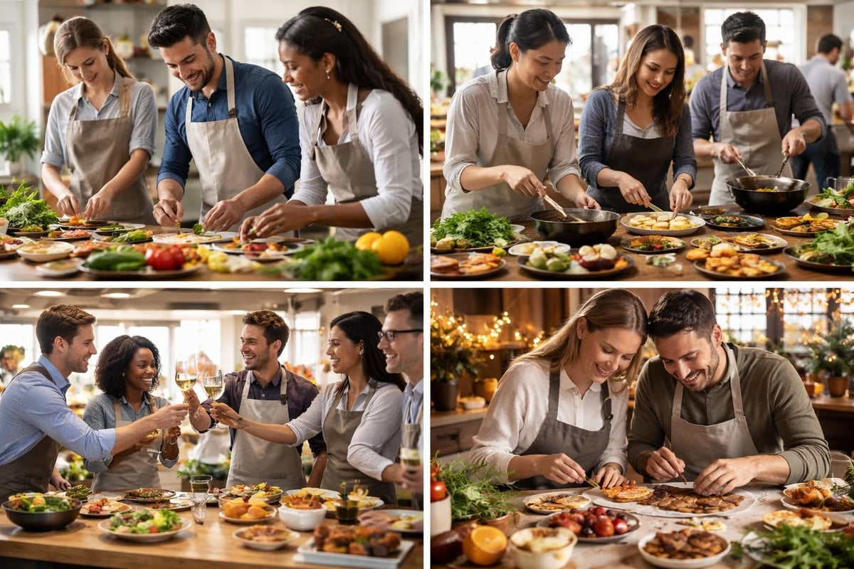 Verschiedene Kochkurs-Typen