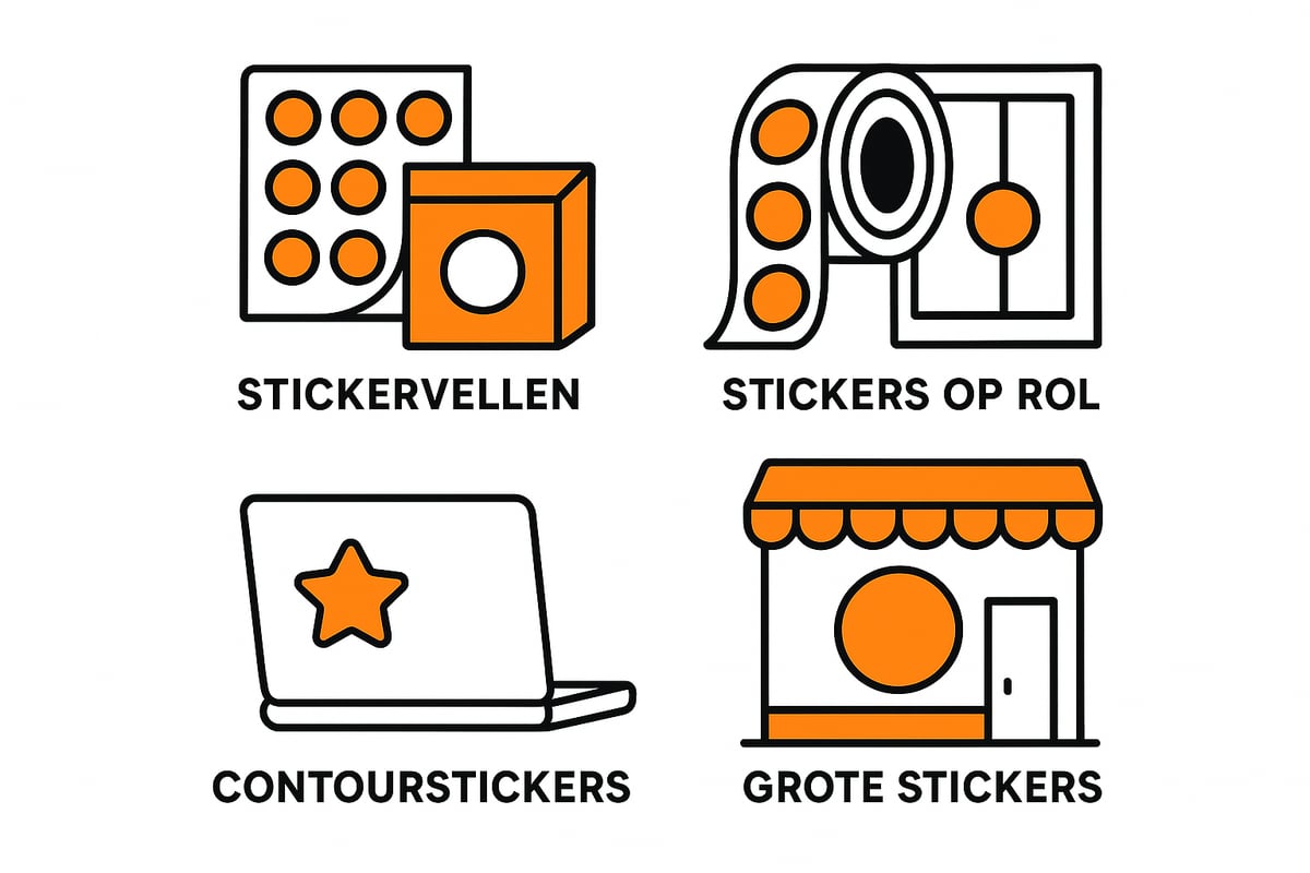 Overzicht van stickertypes en toepassingen