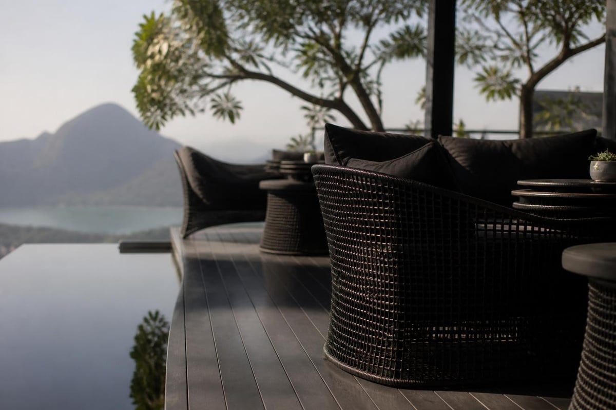 Black rattan furniture color psychology