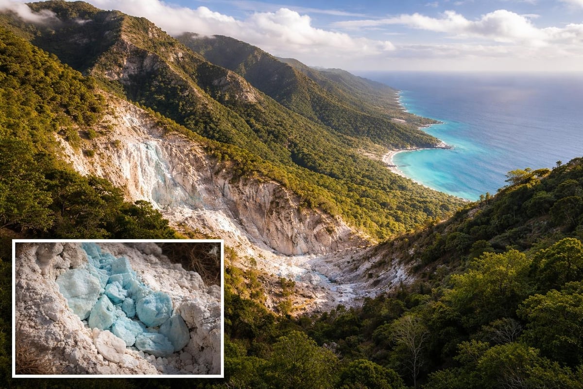Larimar mining location in Barahona