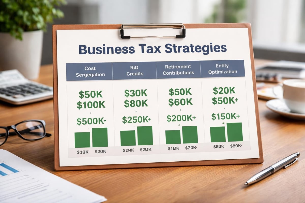 Tax savings strategies comparison