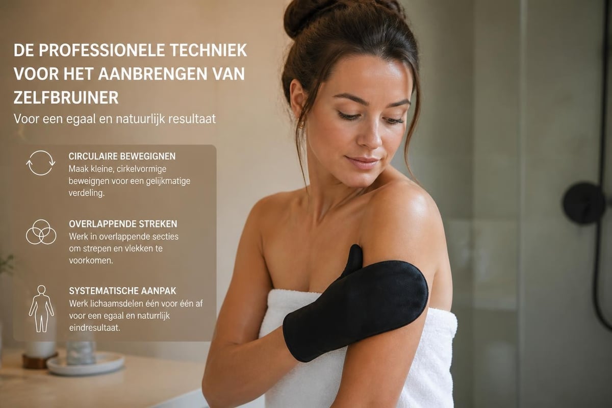 Stapsgewijze self tan mitt applicatie