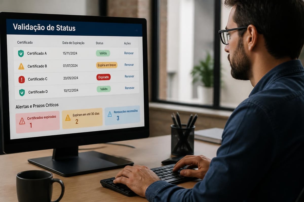 Verificação de status do certificado digital