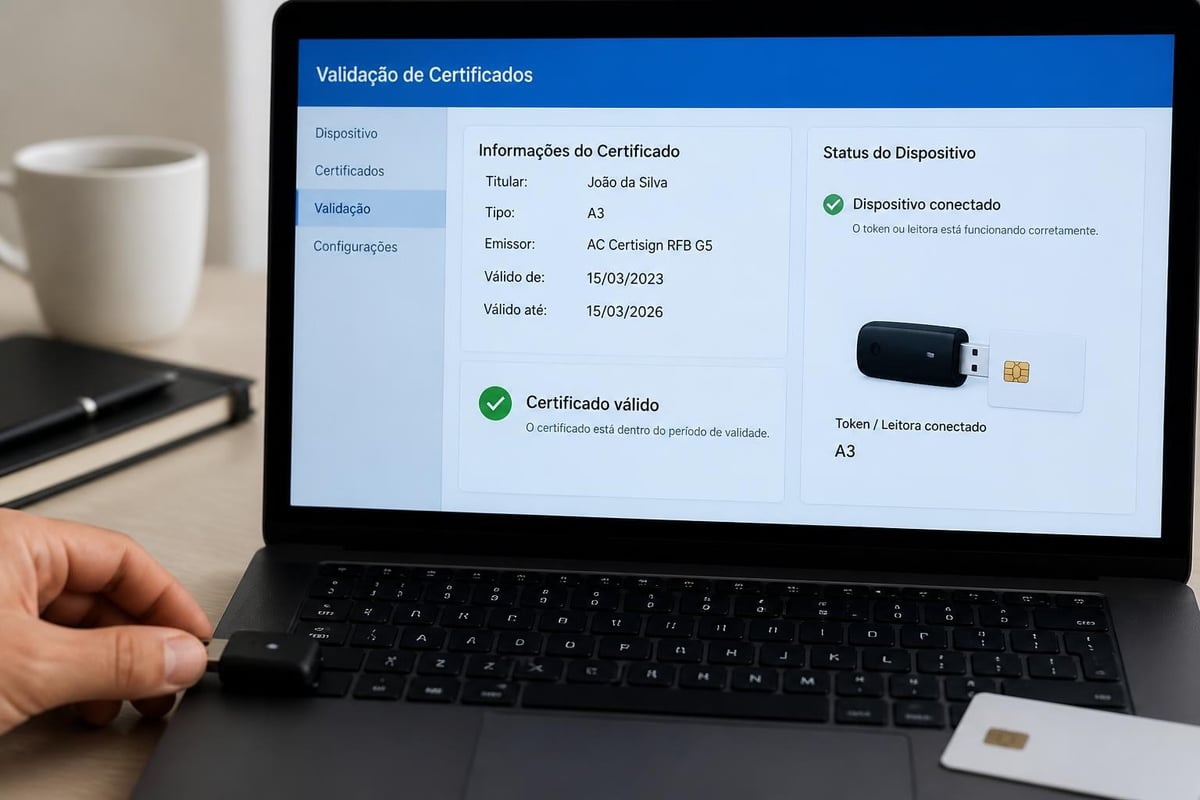 Processo de verificação de certificado A3